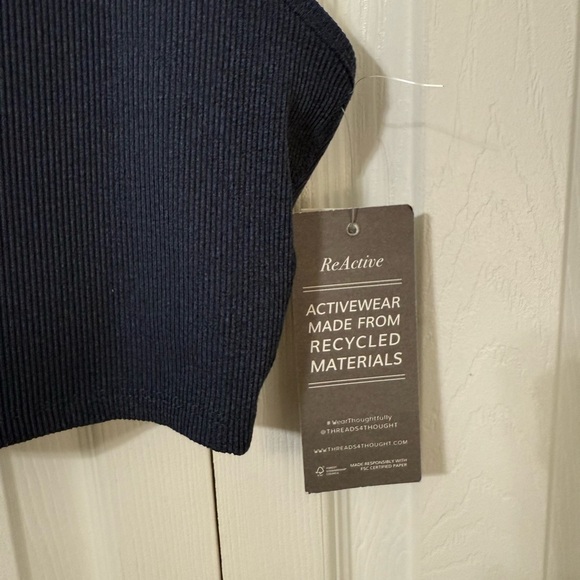 Threads 4 Thought Women’s Soft Compression ReActive Blue Non-padded Sports bra L - Picture 4 of 6